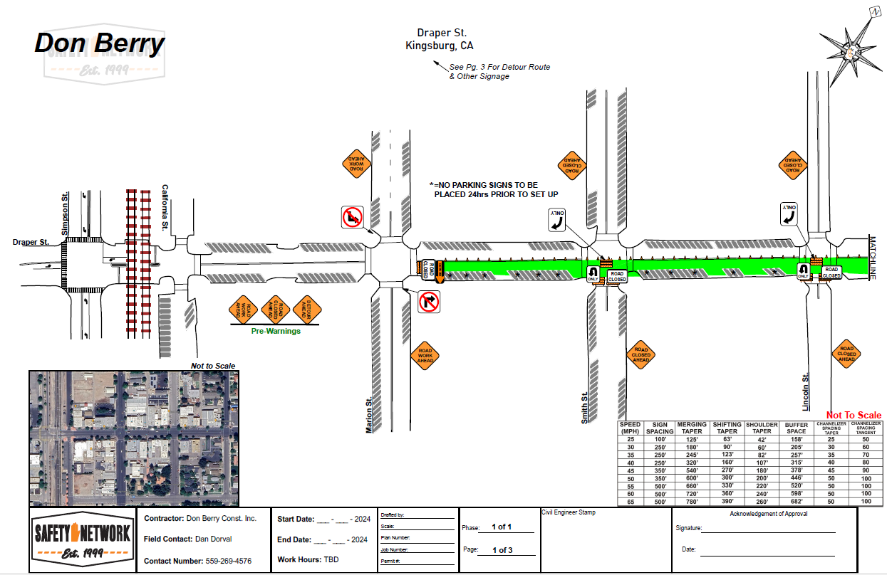 Draper Street Construction Map