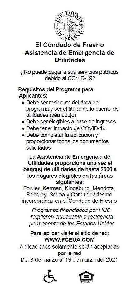 Emergency Utility Assistance Program  - Spanish Flyer