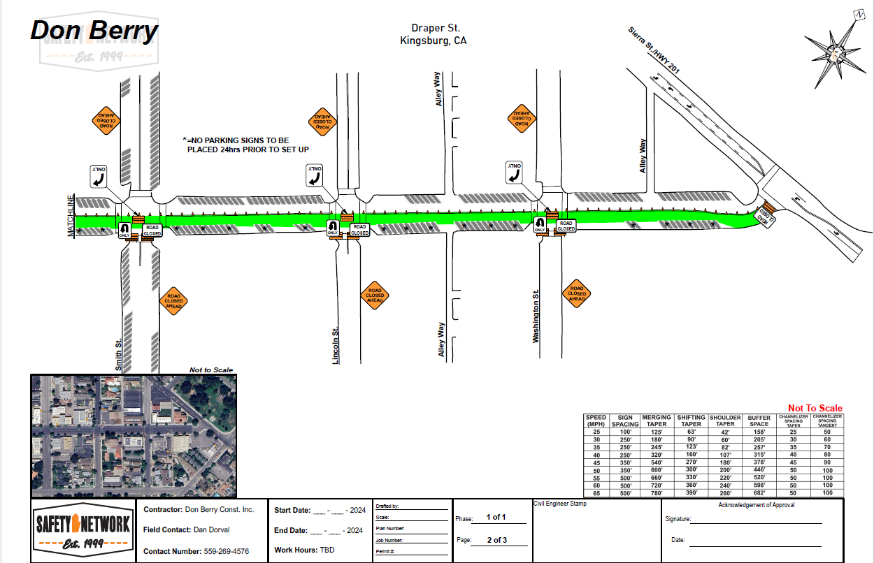 Draper Street Construction Map