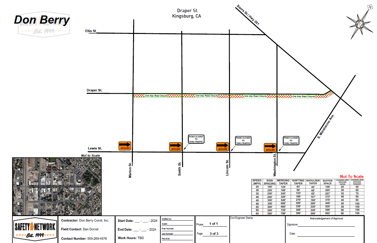 Draper Street Construction Map 3